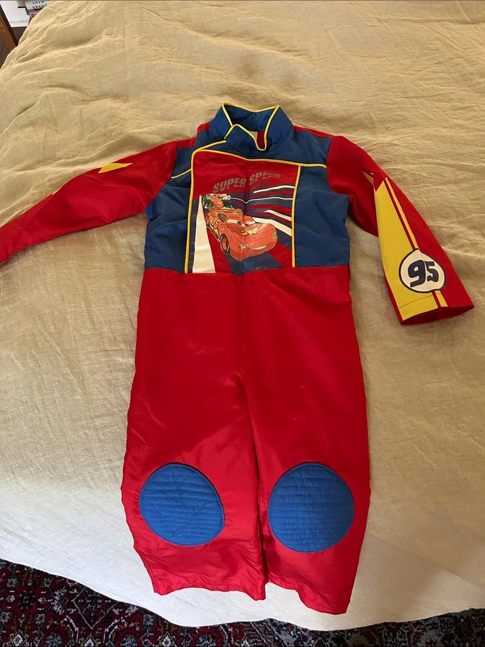 Lightning McQueen Red & Blue Kids Costume - Super Speed Racing Suit